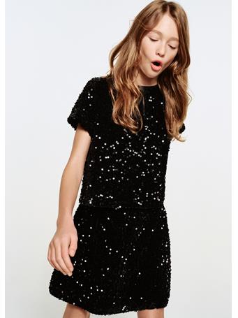 MANGO - Sequined Top BLACK