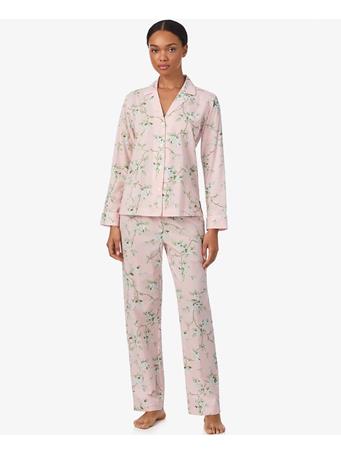 RALPH LAUREN - Long-Sleeve Notch Collar Pajama Set BLUSH FL
