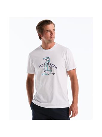 ORIGINAL PENGUIN - Outline Pete Graphic T-Shirt 118 BRIGHT WHITE