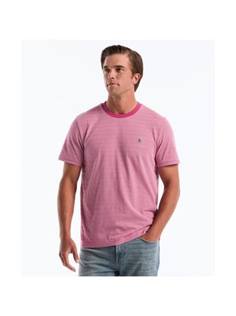 ORIGINAL PENGUIN - Jacquard Stripe T-Shirt 520 MAGENTA HAZE