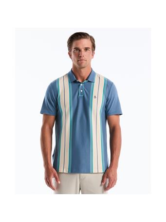 ORIGINAL PENGUIN - Jacquard Vertical Stripe Polo Shirt 443 COPEN BLUE