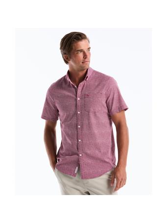 ORIGINAL PENGUIN - Wavy Grid Print Short Sleeve Shirt 673 PARFAIT PINK