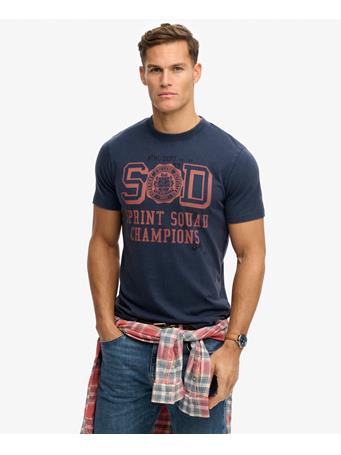 SUPERDRY - Vintage Prep Relaxed T-Shirt NAVY