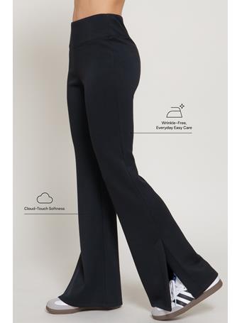 ACTIVE BASIC - Flare Soft Bottom Slit Scuba Pant BLACK