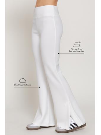 ACTIVE BASIC - Flare Soft Bottom Slit Scuba Pant OFF WHITE