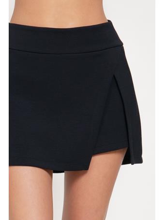 ACTIVE BASIC - Front Slit Soft Scuba Skort BLACK