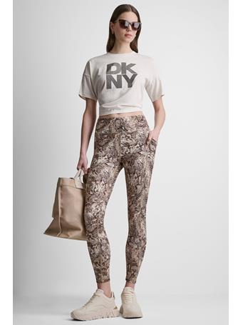 DKNY - High-Rise 7/8 Printed Legging FWK - SERPENT CHESTNUT