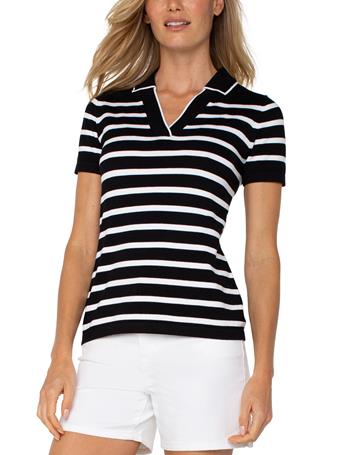 LIVERPOOL JEANS - BLK/WHT STRIPE