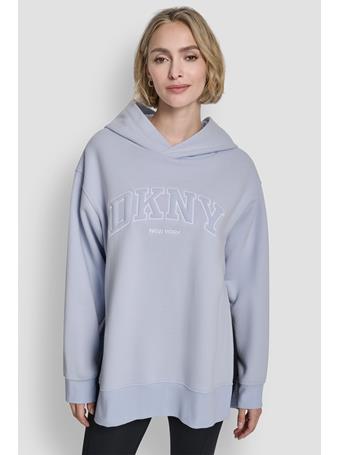 DKNY - 3D Varsity Logo Oversized Tunic Hoodie A4I - FROST BLU