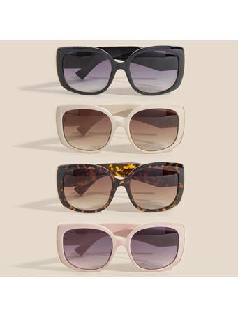 ANARCHY STREET - Large Round Square Gradient Lens Sunglasses Set ASST