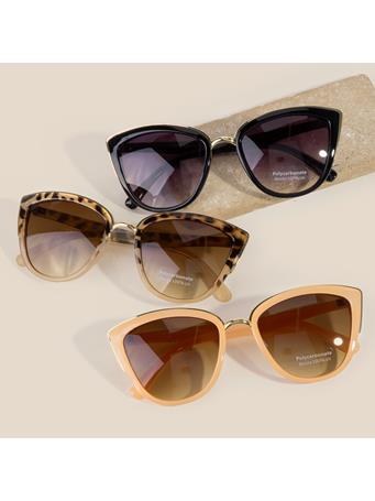 ANARCHY STREET - Metallic Accent Cat Eye Sunglasses Set ASST