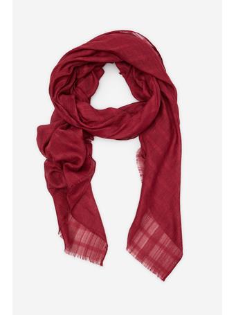 CORTEFIEL - Lurex Structured Scarf MAROON