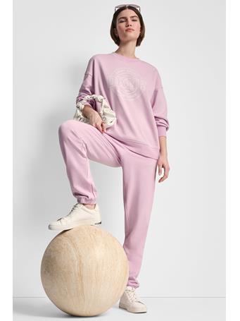 DKNY - High-Rise Logo Relaxed Jogger GX0 - PINK LAVENDER