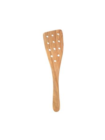 HAROLD IMPORT COMPANY - Italian Olive Wood Wide Pierced Spatula BROWN