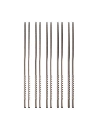 HAROLD IMPORT COMPANY - Stainless Steel Chopsticks - Set of 5 Pairs STAINLESS STEEL