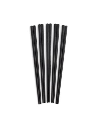 HAROLD IMPORT COMPANY - Engraved Fiberglass Chopsticks - Set of 5 Pairs BLACK