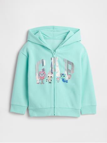 GAP - Gabby's Dollhouse Logo Zip Hoodie SURF SPRAY