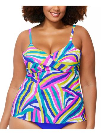 RAISINS - Curve Aries Underwire Tankini Top FUSHIA