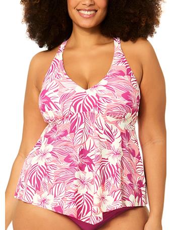 RAISINS - Curve Zanzibar Aviva Tankini Swim Top FUSHIA