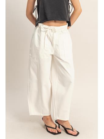 HYFIVE - Wide Pants With Oversize Pockets WHITE