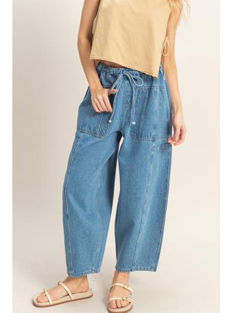 HYFIVE - Wide Pants With Oversize Pockets L. BLUE