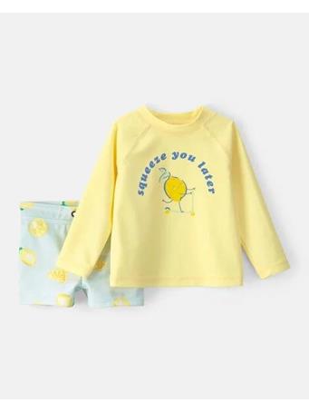 CARTERS - Baby Boy 2-Piece Lemon Rashguard Swimsuit Set YELLOW