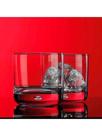 HOME ESSENTIALS  - Red Series Bubble Glasses - Set of 4 CLEAR