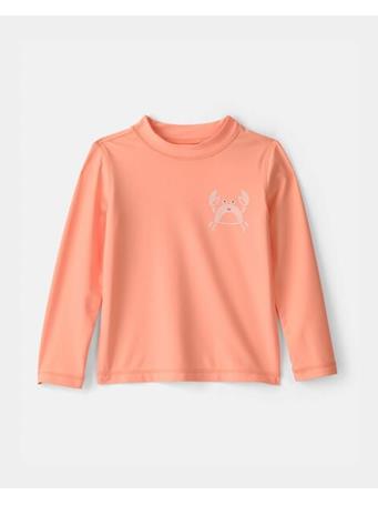 CARTERS - Toddler Boy Crab Long-Sleeve Rashguard ORANGE