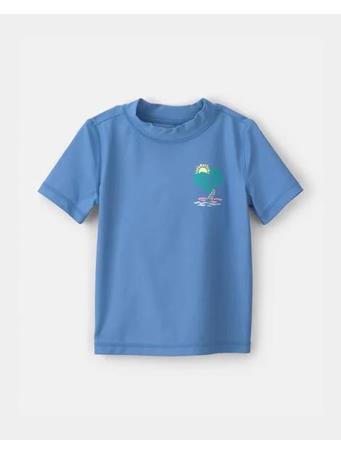 CARTERS - Toddler Boy Palm Tree Short-Sleeve Rashguard BLUE