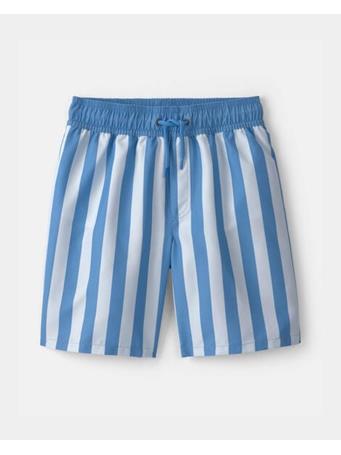CARTERS - Boys Striped Swim Trunks BLUE