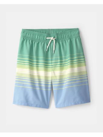CARTERS - Boys Striped Swim Trunks GREEN