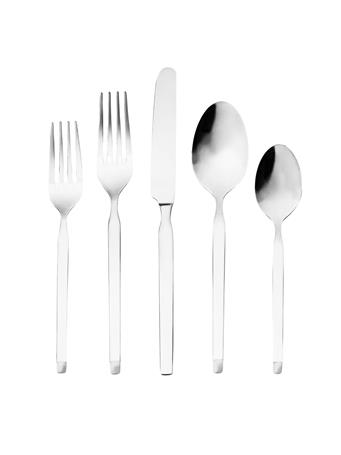 GODINGER - Ramp Mirrored 18/0 Stainless Steel 20 Piece Flatware Set SILVER