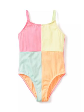 BREAKING WAVES - One-Piece Color Block Swimsuit MULTI