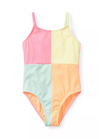 BREAKING WAVES - One-Piece Color Block Swimsuit MULTI