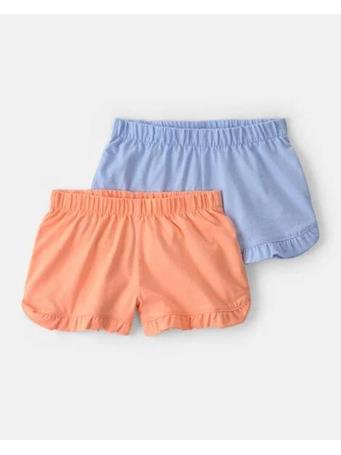 CARTERS - Baby Girl 2-Pack Flutter-Hem Fashion Shorts ORANGE