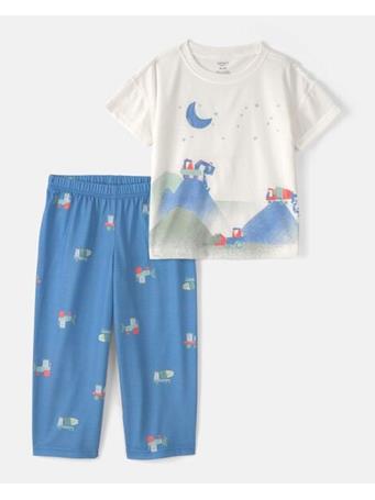 CARTERS - Toddler Boy Construction Loose Fit 2-Piece Pajama Set BLUE