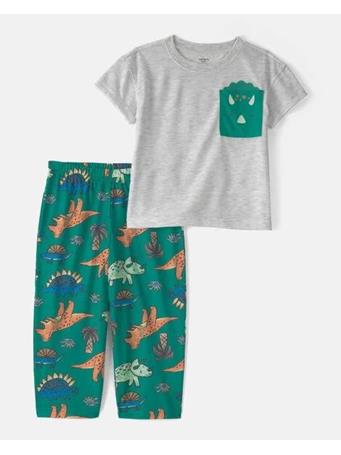 CARTERS - Toddler Boy Dinosaur Loose Fit 2-Piece Pajama Set GREEN