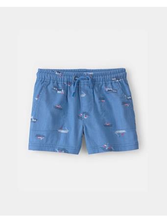 CARTERS - Toddler Boy Sailboat Twill Shorts BLUE
