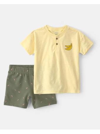 CARTERS - Toddler Boy 2-Piece Banana Top & Short Set YELLOW