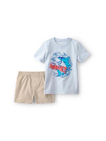 CARTERS - Toddler Boys 2-Piece Shark Top Short Set BLUE