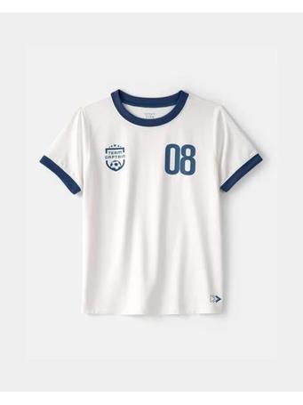 CARTERS - Boys 'Team Captain' Active Graphic Tee WHITE