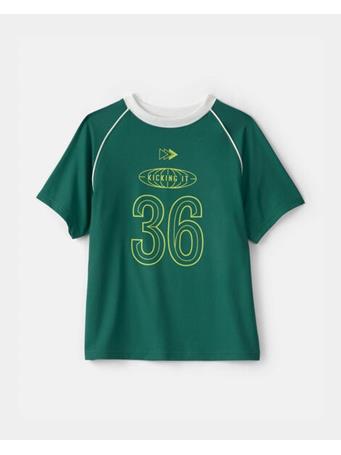 CARTERS - Boys 'Kicking It' Active Graphic Tee GREEN