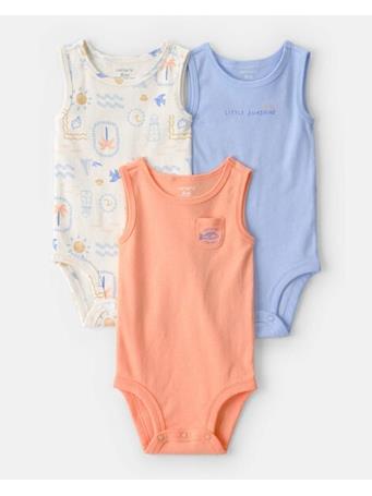 CARTERS - Baby 3-Pack Sunshine Sleeveless Multipack Bodysuits MULTI