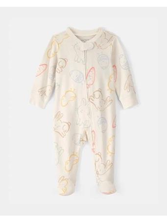 CARTERS - Baby Easter 100% Cotton Sleep & Play Pajama CREAM