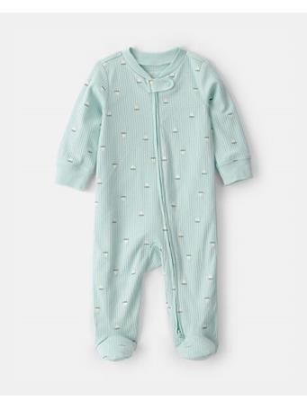 CARTERS - Baby Sailboat 2-Way Zip Sleep & Play Pajama GREEN