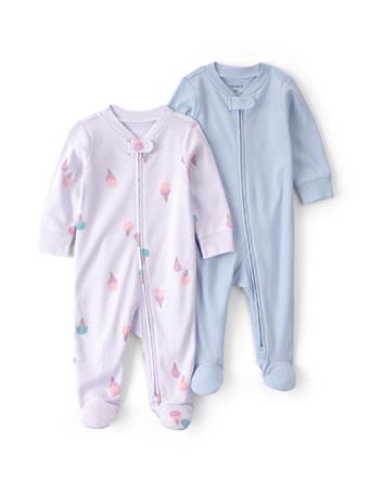 CARTERS - Baby Girls Ice Cream 2 Pack Sleep N Play PURPLE