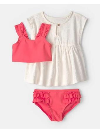 CARTERS - Baby Girl 3-Piece Tankini & Cover-up Set PINK