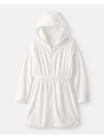 CARTERS - Girls Terry Long-Sleeve Cover Up WHITE