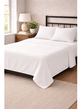 TOWNHOUSE - Solid Microfiber Sheet Set WHITE