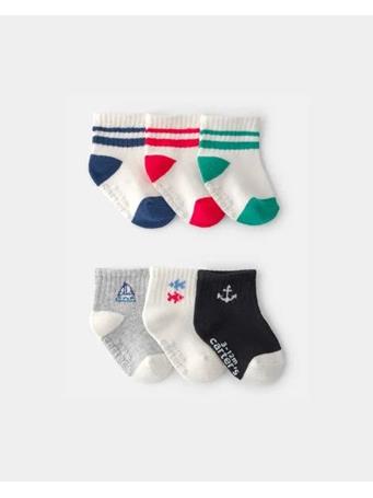 CARTERS - Baby Boy 6-Pack Nautical Ankle Socks MULTI